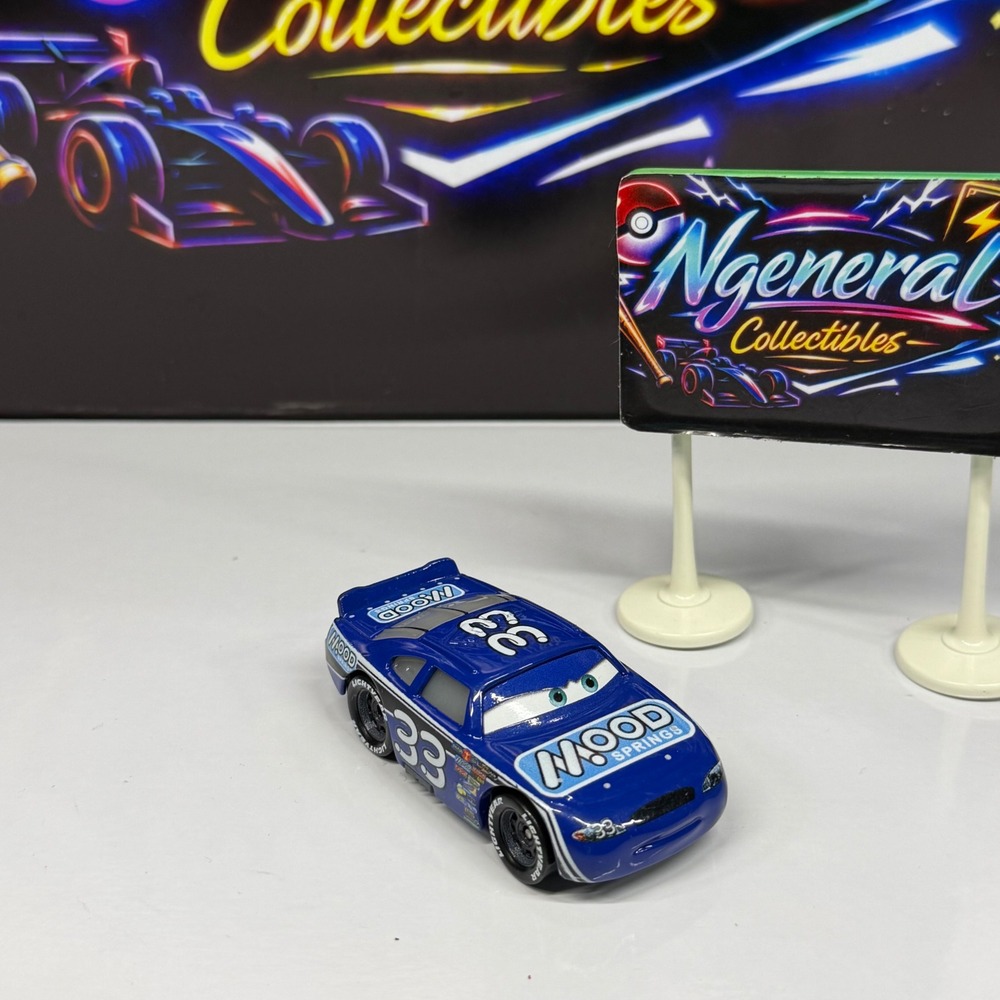 Disney Pixar Cars Mood Springs 33 Chuck Armstrong Diecast Mattel Blue Car